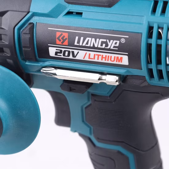 Kit combinado de ferramentas elétricas Liangye 18V bateria recarregável operada sem fio driver de impacto e furadeira de martelo