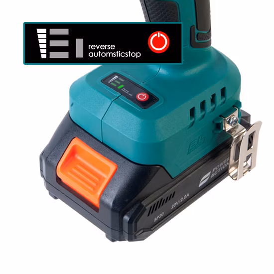 Power Action Brushless 20V Dupla Velocidade Elétrica Ferramentas de chave de impacto sem fio